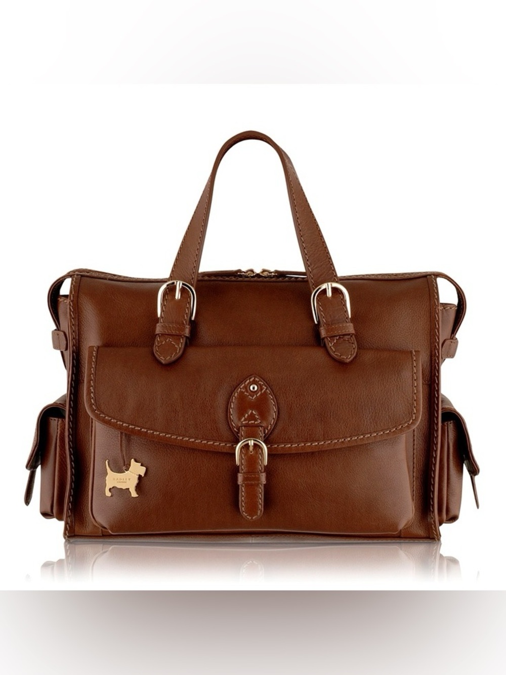 Radley London • Brown leather satchel bag
